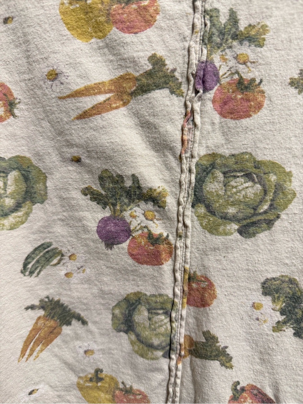 We The Free Cream Vegetable Print Oversized Tee - Picture 3 of 5